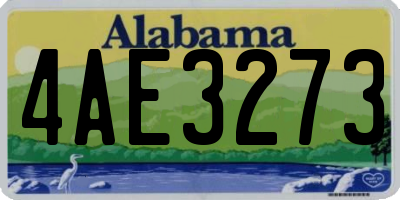 AL license plate 4AE3273
