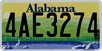 AL license plate 4AE3274