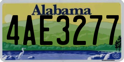 AL license plate 4AE3277