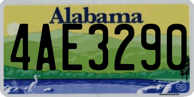 AL license plate 4AE3290