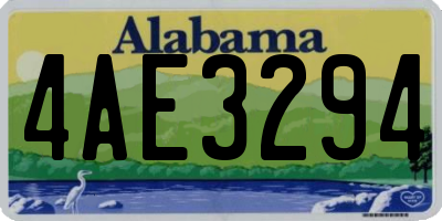 AL license plate 4AE3294