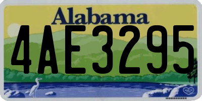 AL license plate 4AE3295