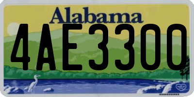 AL license plate 4AE3300