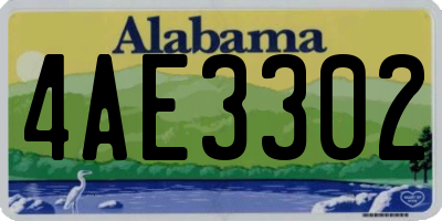 AL license plate 4AE3302