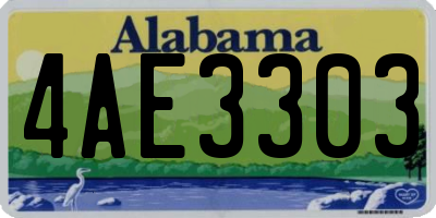 AL license plate 4AE3303