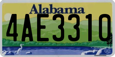 AL license plate 4AE3310