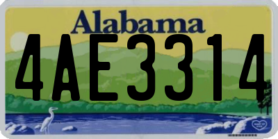 AL license plate 4AE3314