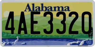 AL license plate 4AE3320