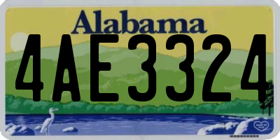 AL license plate 4AE3324