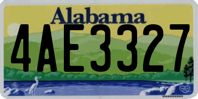 AL license plate 4AE3327