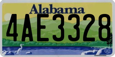 AL license plate 4AE3328