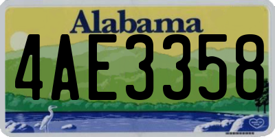 AL license plate 4AE3358
