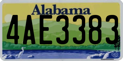 AL license plate 4AE3383