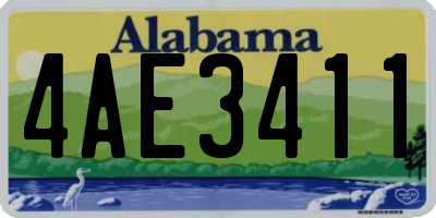 AL license plate 4AE3411