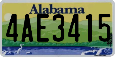 AL license plate 4AE3415