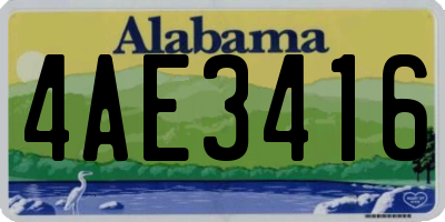 AL license plate 4AE3416