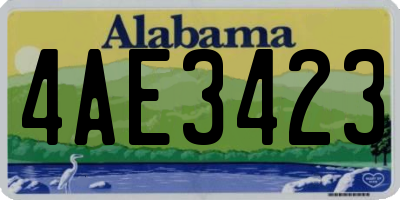 AL license plate 4AE3423
