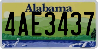 AL license plate 4AE3437