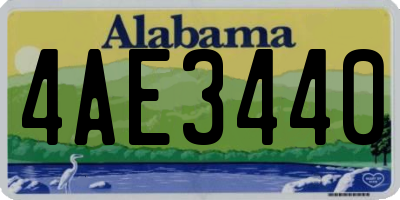 AL license plate 4AE3440