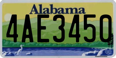 AL license plate 4AE3450