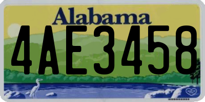 AL license plate 4AE3458