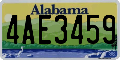 AL license plate 4AE3459
