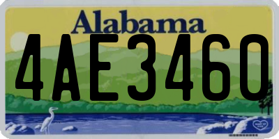 AL license plate 4AE3460
