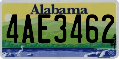 AL license plate 4AE3462