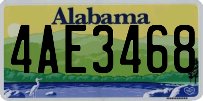 AL license plate 4AE3468