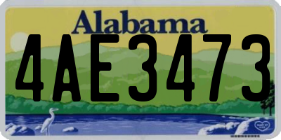 AL license plate 4AE3473