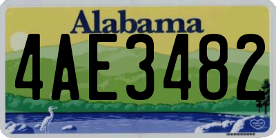 AL license plate 4AE3482