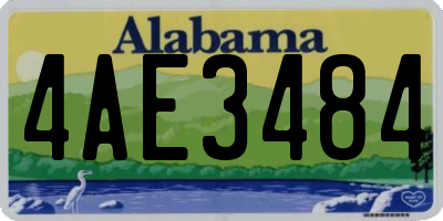 AL license plate 4AE3484