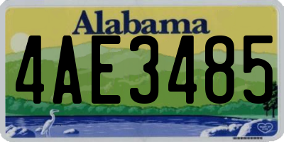 AL license plate 4AE3485