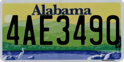 AL license plate 4AE3490