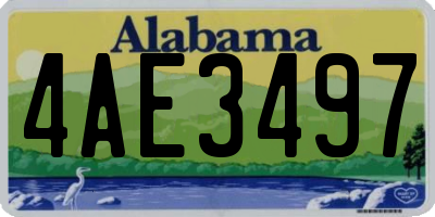 AL license plate 4AE3497