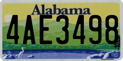 AL license plate 4AE3498