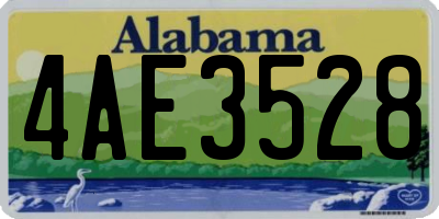AL license plate 4AE3528
