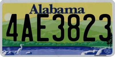 AL license plate 4AE3823