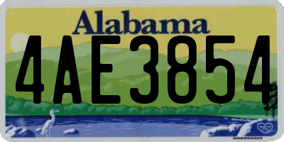 AL license plate 4AE3854