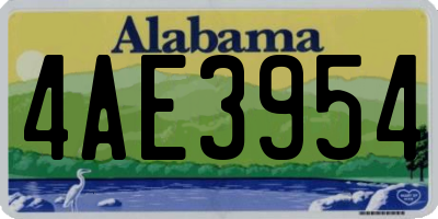 AL license plate 4AE3954
