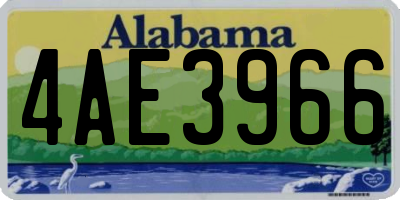 AL license plate 4AE3966