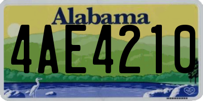 AL license plate 4AE4210
