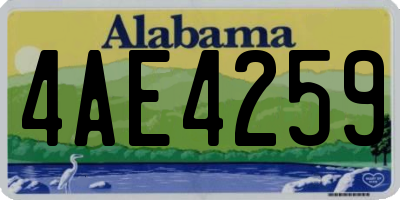 AL license plate 4AE4259