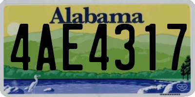 AL license plate 4AE4317