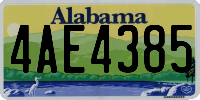 AL license plate 4AE4385