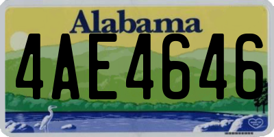 AL license plate 4AE4646