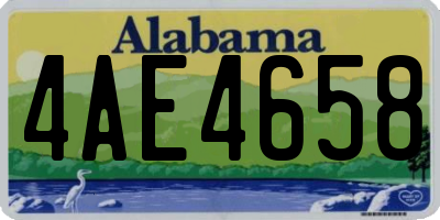 AL license plate 4AE4658