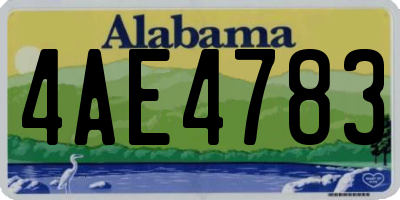 AL license plate 4AE4783