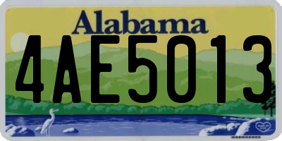 AL license plate 4AE5013