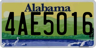 AL license plate 4AE5016